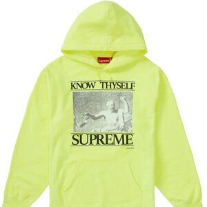 Brand New! Supreme S/S 19 Know Thyself Hooded Sweatshirt (Bright Yellow)